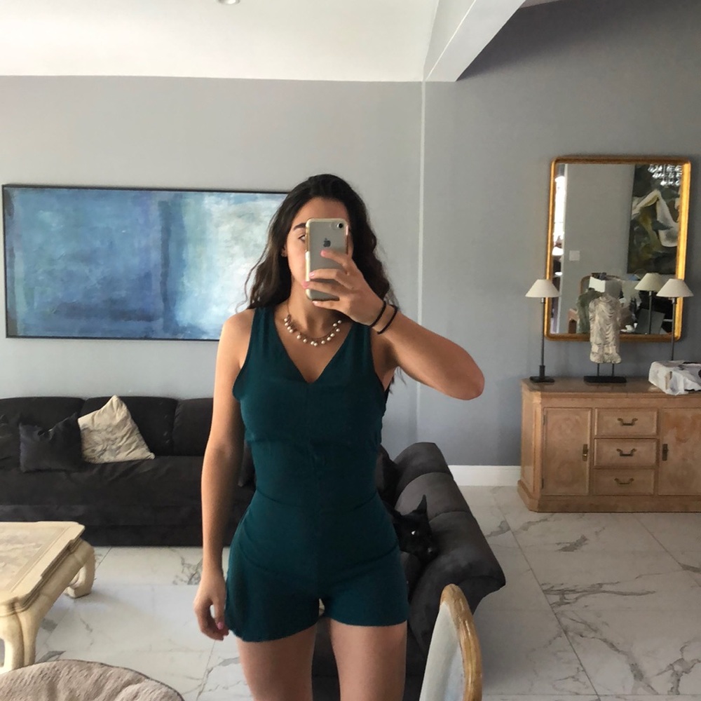 PacSun dark green romper